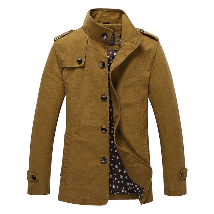 Elegant and stylish quilted jacket for men with high collar Lune London