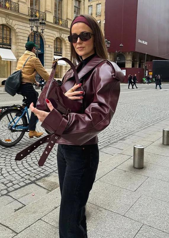 Lune London | Revers Faux Leather Jacket
