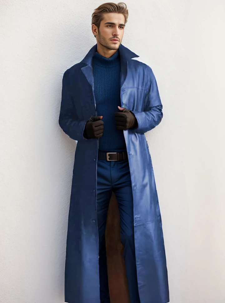 Lune London | Long Leather Coat for Men