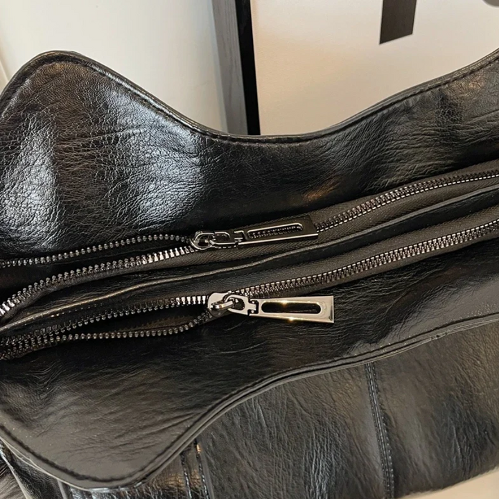Lune London | Stylish Leather Handbag with Zipper
