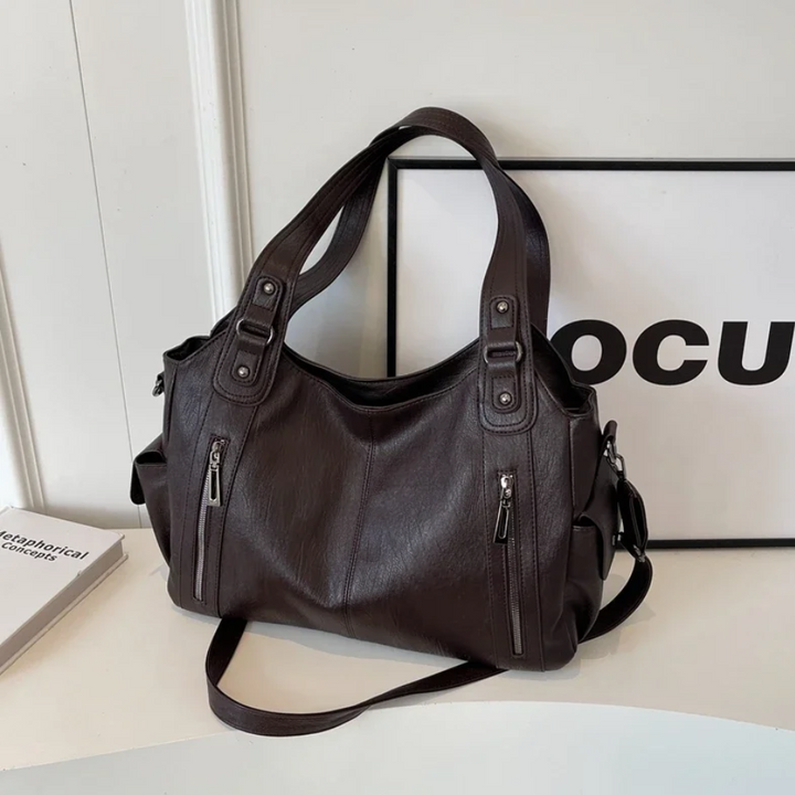 Lune London | Stylish Leather Handbag with Zipper