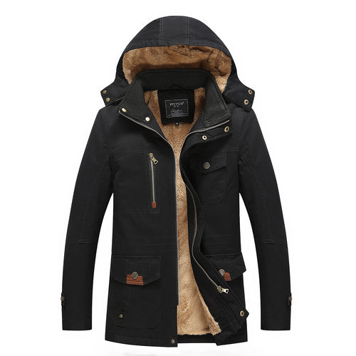 Fashion outdoor jacket for men with warm fleece lining and hood Lune London