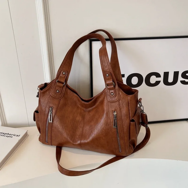 Lune London | Stylish Leather Handbag with Zipper