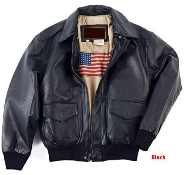 Lune London | Men's Retro Oversized Air Force Leather Coat