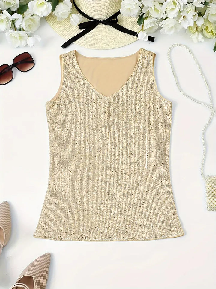 Lune London | Sleeveless Top with Sequins