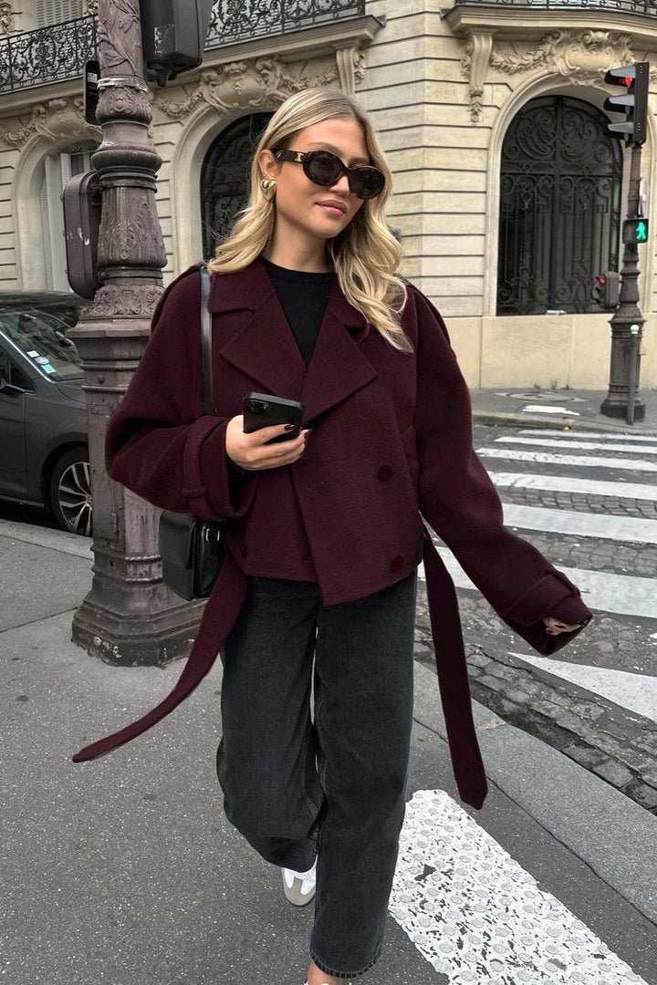 Lune London | Brown Wool Double-Breasted Jacket