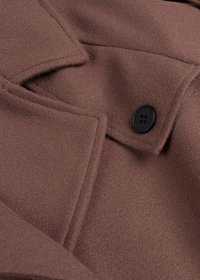 Lune London | Cropped Wool Blend Belted Trench Coat