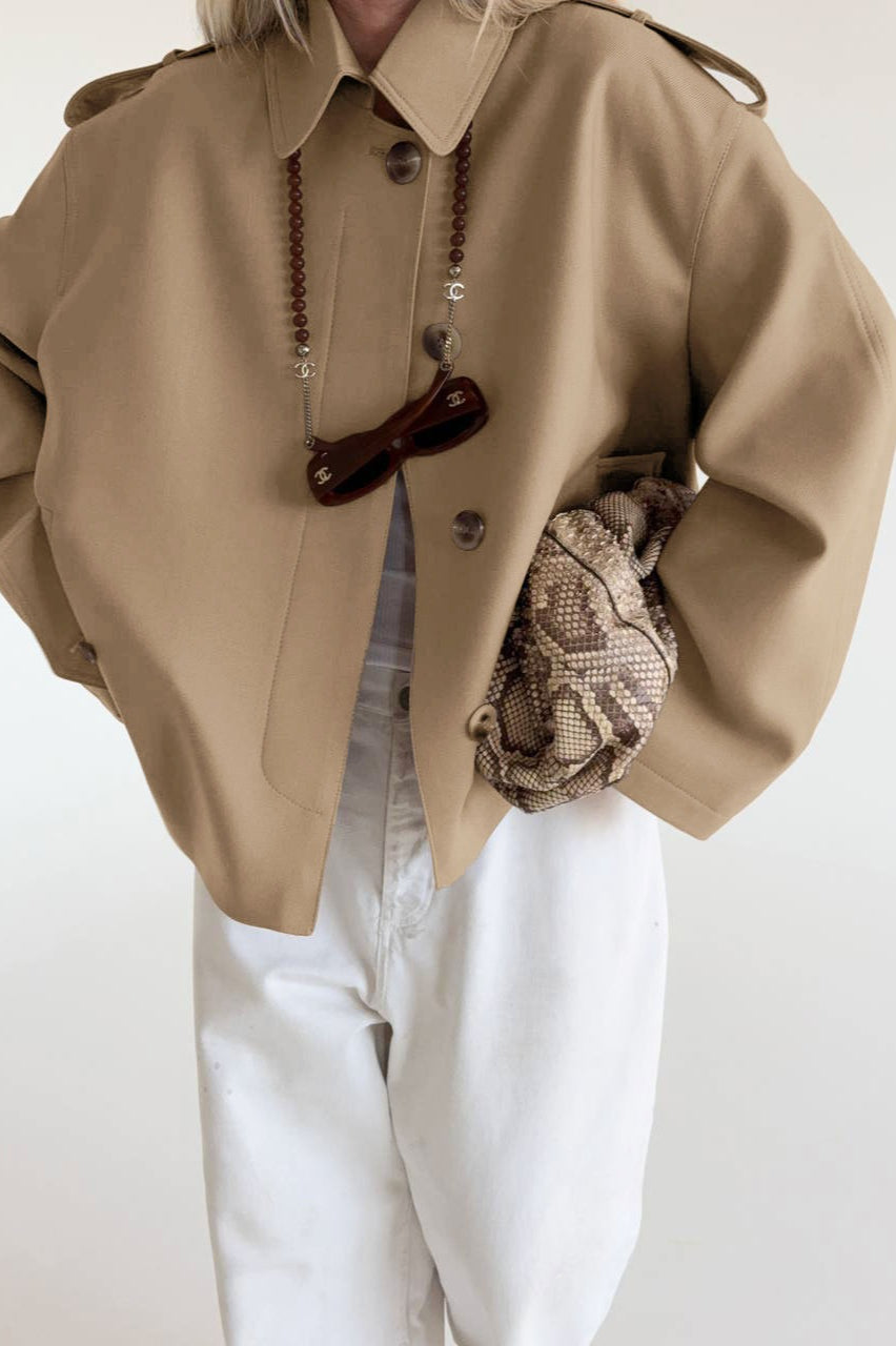 Lune London | Fake Suede Draped Jacket