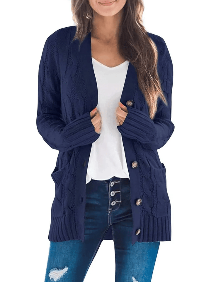 Lune London | Open Knit Cardigan with Cable Pattern