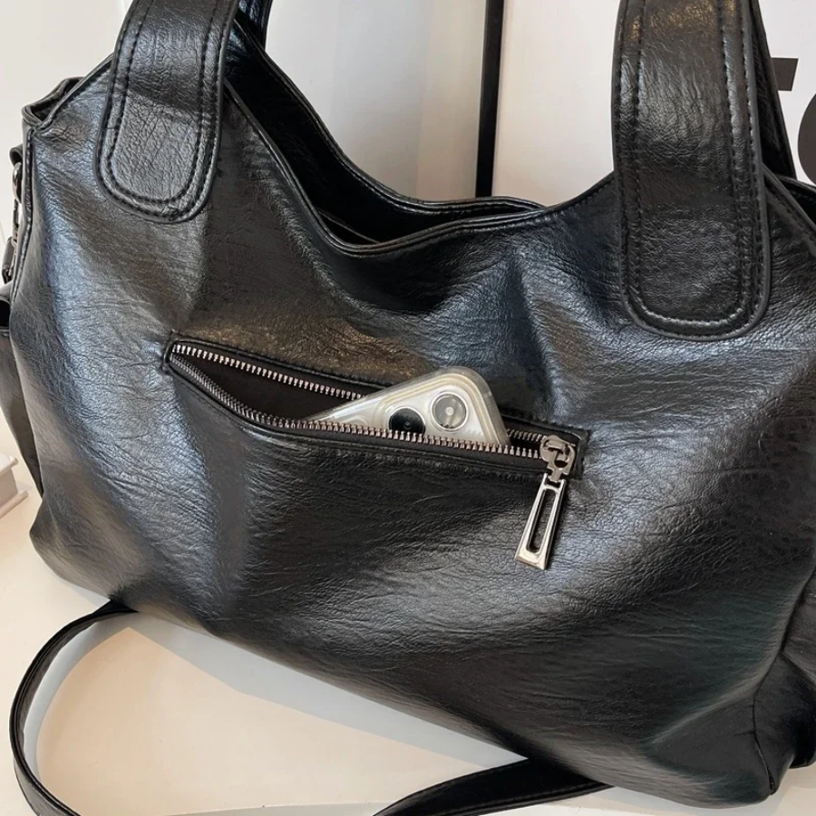Lune London | Stylish Leather Handbag with Zipper