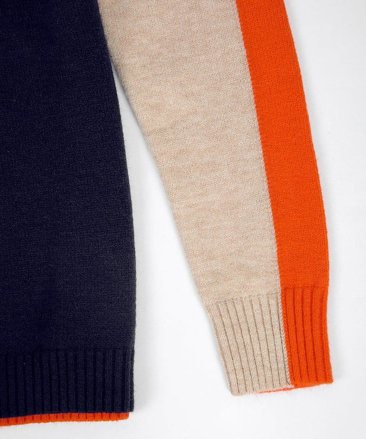 Lune London | Sweater with bicolor design and modern cut - Perfect for the office and leisure