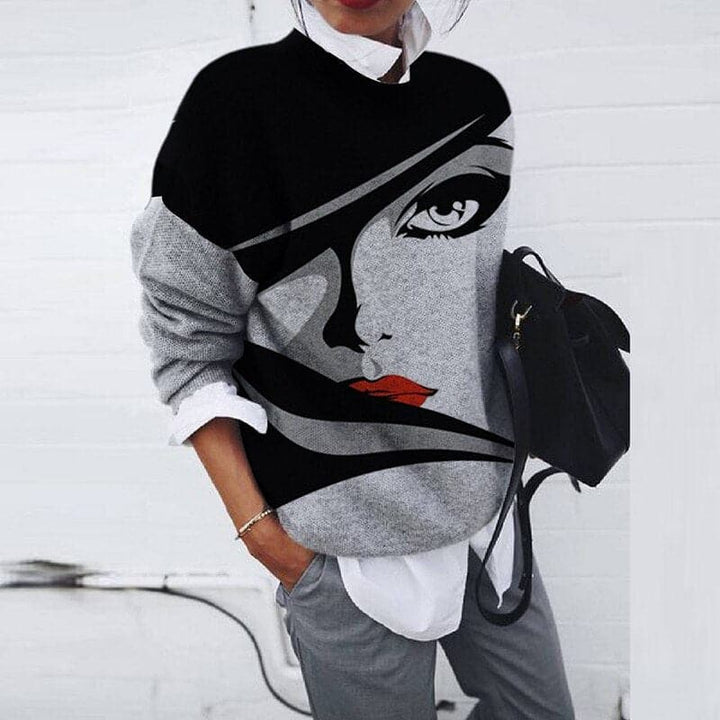 Lune London | Sweatshirt - Comfortable Fit - Graphic Print - Long Sleeved Crew Neck