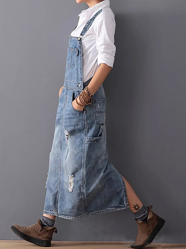 Lune London | Casual Denim Overall Dress