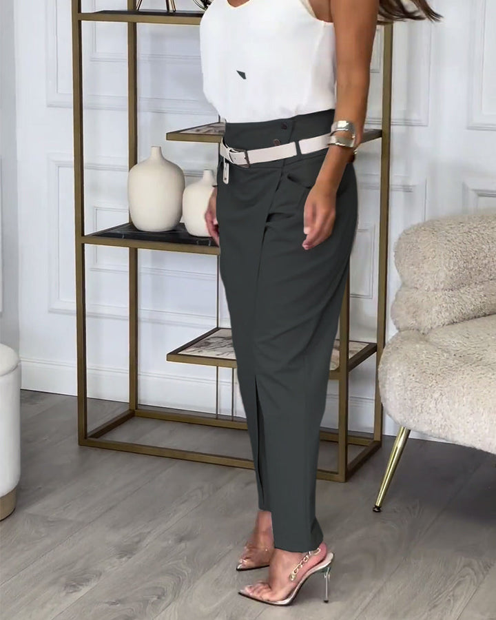 Lune London | Patchwork Pants with Belt