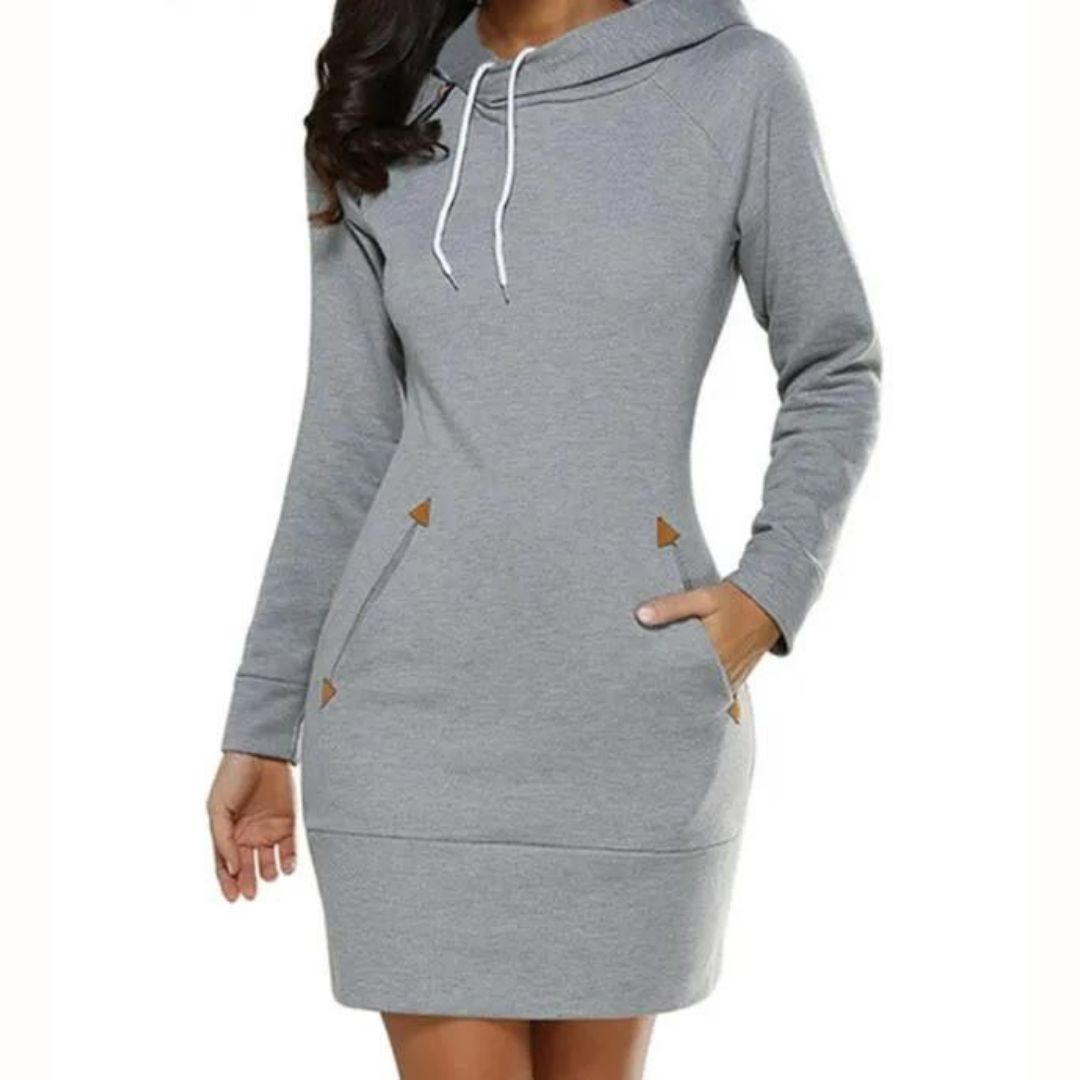 Lune London | Casual hoodie sweatshirt dress with pockets
