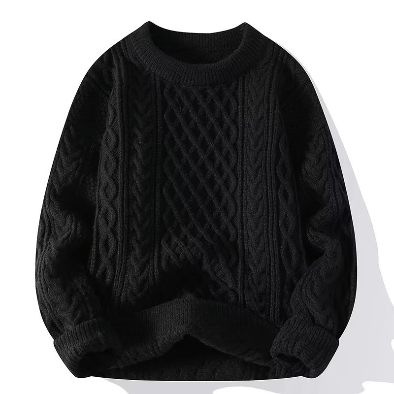 Lune London | Knit Sweater - Soft Cable Knit - Round Neck - Long Sleeve Comfortable Fit