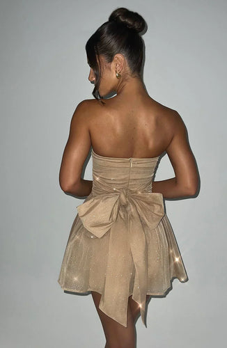 Lune London | Trendy Golden Dress with Glitter