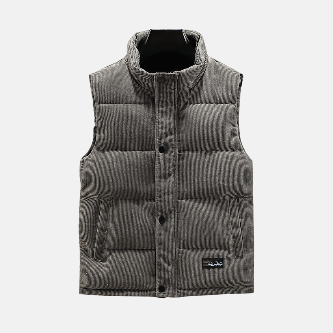 Lune London | West Corduroy Pants Quilted Relaxed Fit High Collar Snap Buttons