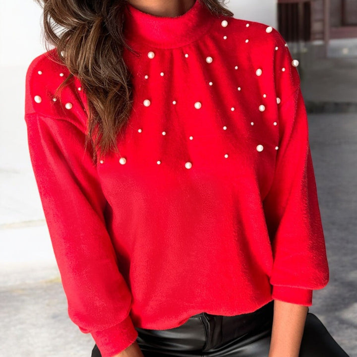 Lune London | Women's Sweater with Pearl Embellishment