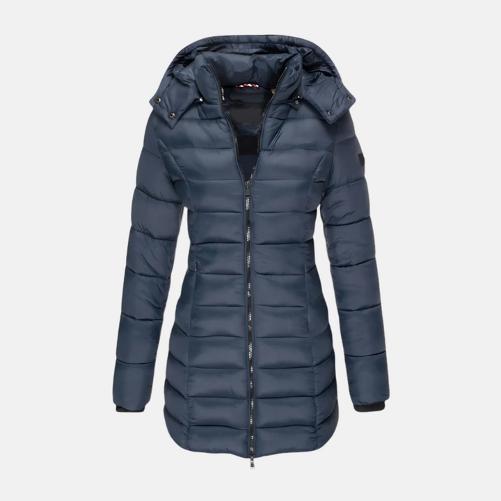 Lune London | Puffer jacket - Slim Fit - Mid length - With hood - Ribbed cuffs