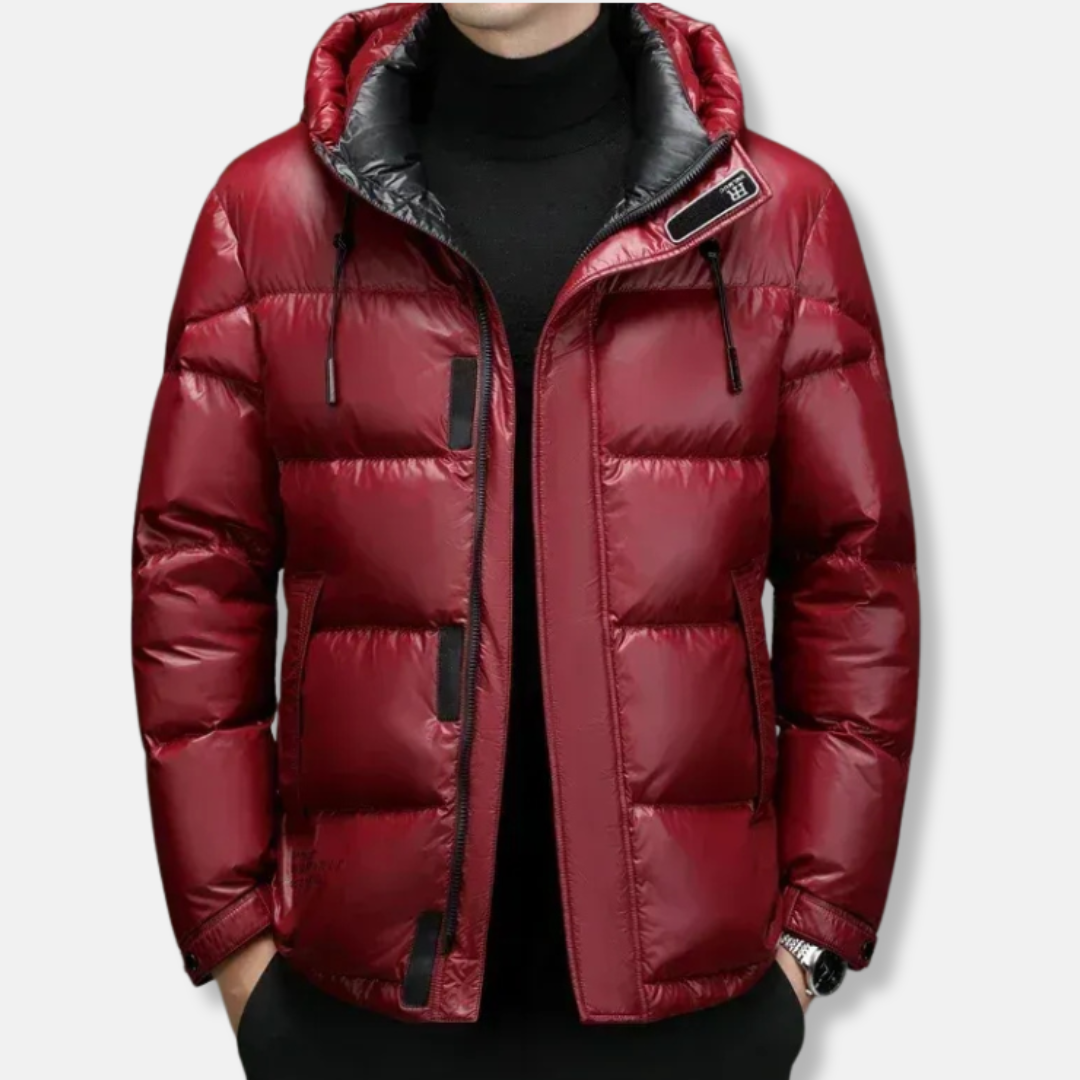 Lune London | Down jacket - Regular fit - With hood - Water-repellent - Zipper and button