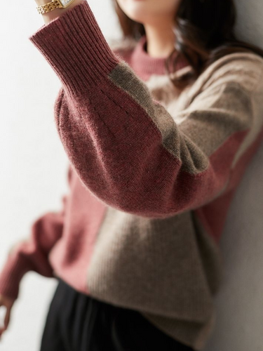 Lune London | Chic & Stylish Knit Sweater In Contrasting Color
