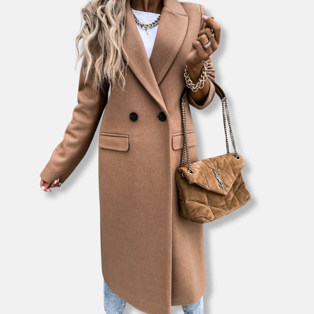 Lune London | Longer Coat - Tailored Fit - Wool - Button Closure - Classic Lapel