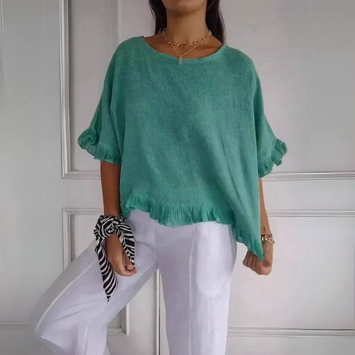 Lune London | Linen shirt with ruffle