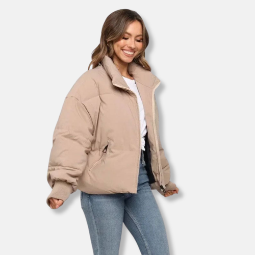 Lune London | Puffer Jacket - Thermal Insulation - Shorter Length - Stand Collar - Ribbed Cuffs