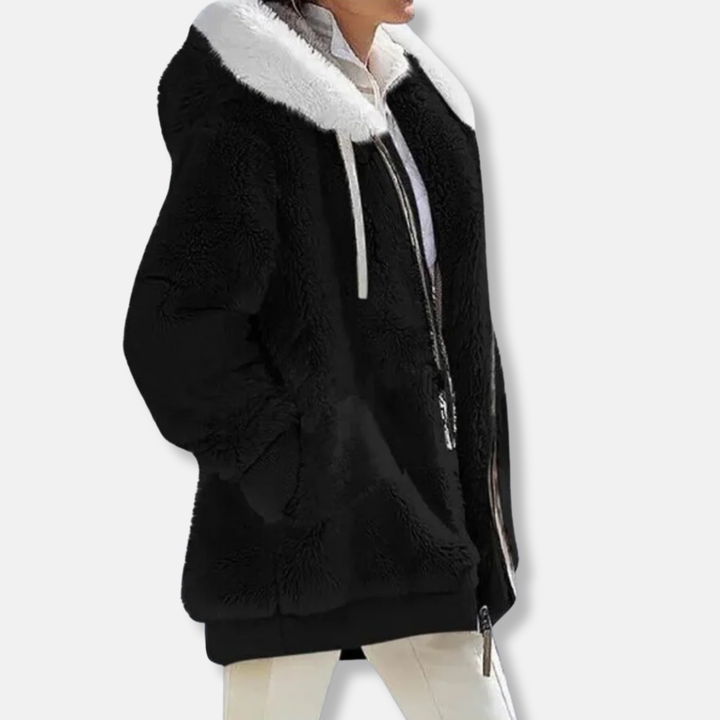 Lune London | Fleece Oversized Fleece Jacket - Hooded Zip Jacket