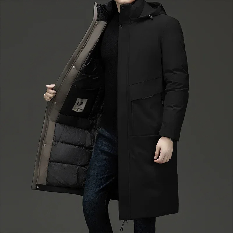 Lune London | Men's Longline Parka with Hood and Insulated Lining