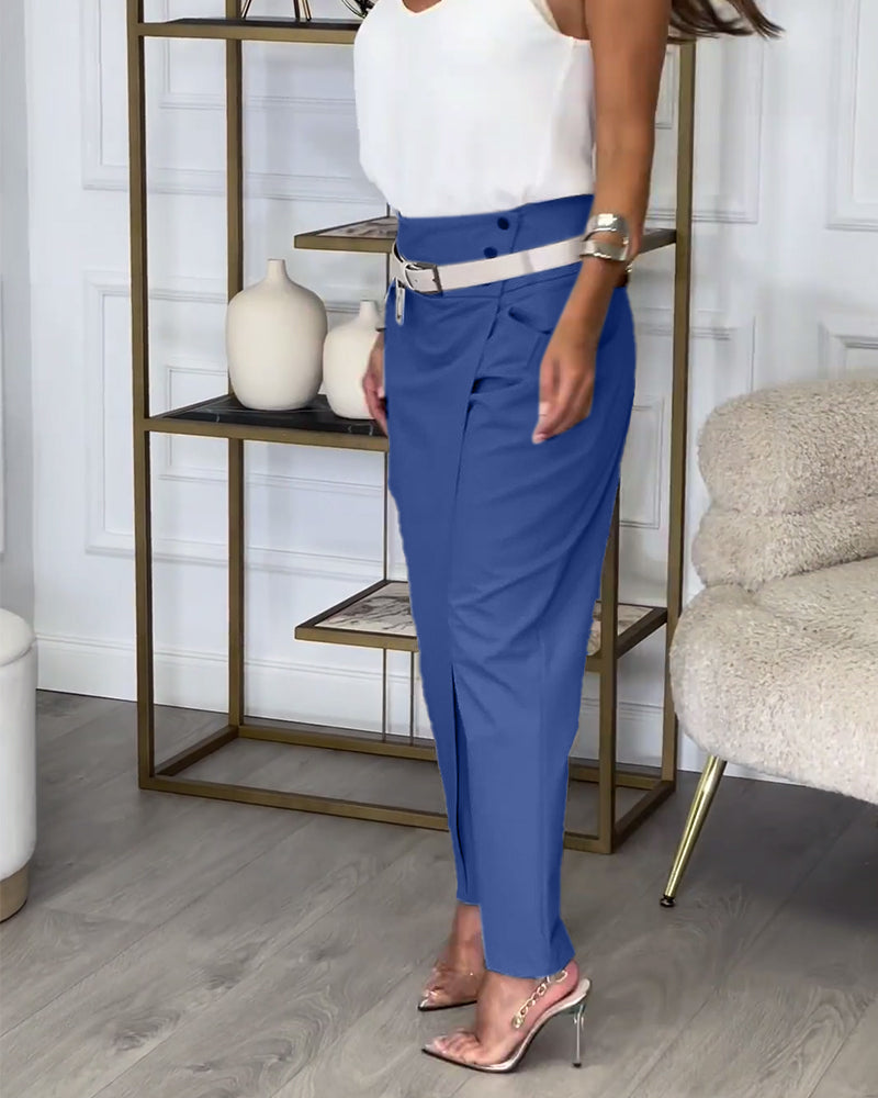 Lune London | Patchwork Pants with Belt