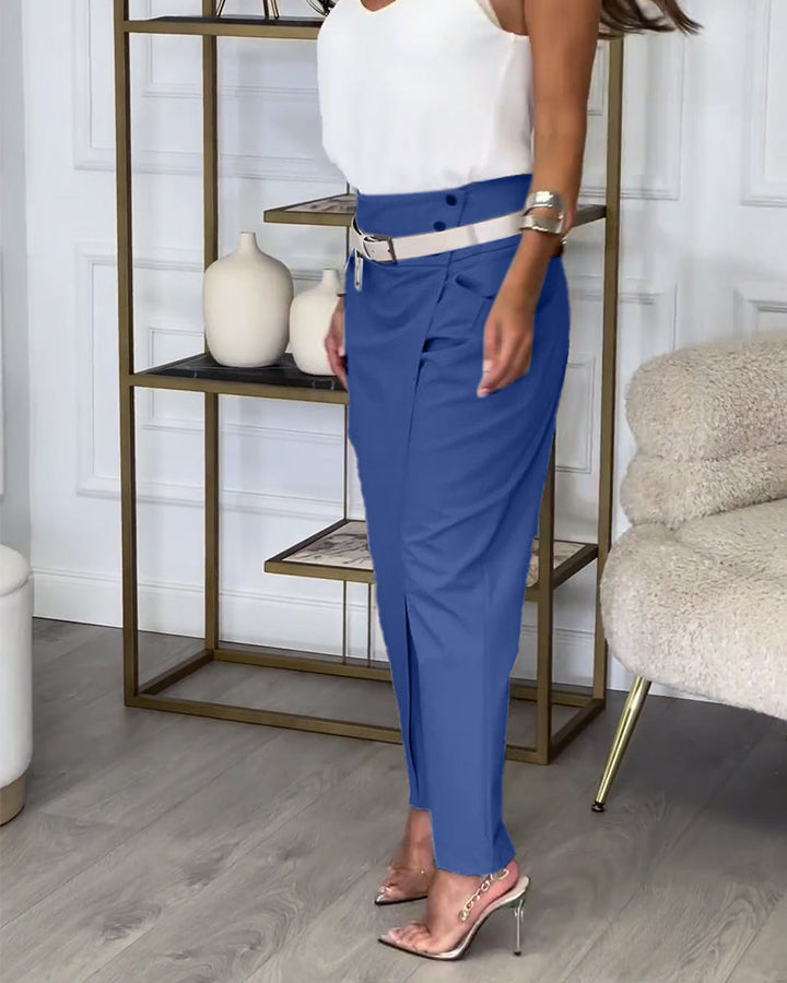 Lune London | Patchwork Pants with Belt