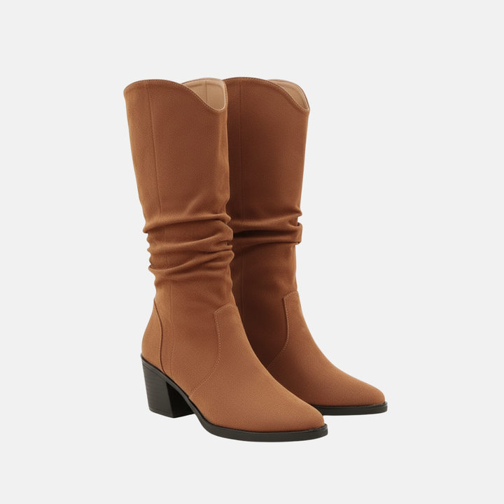 Lune London | Boots - Suede-like textile - Mid-calf - Slouchy shaft - Pointed toes