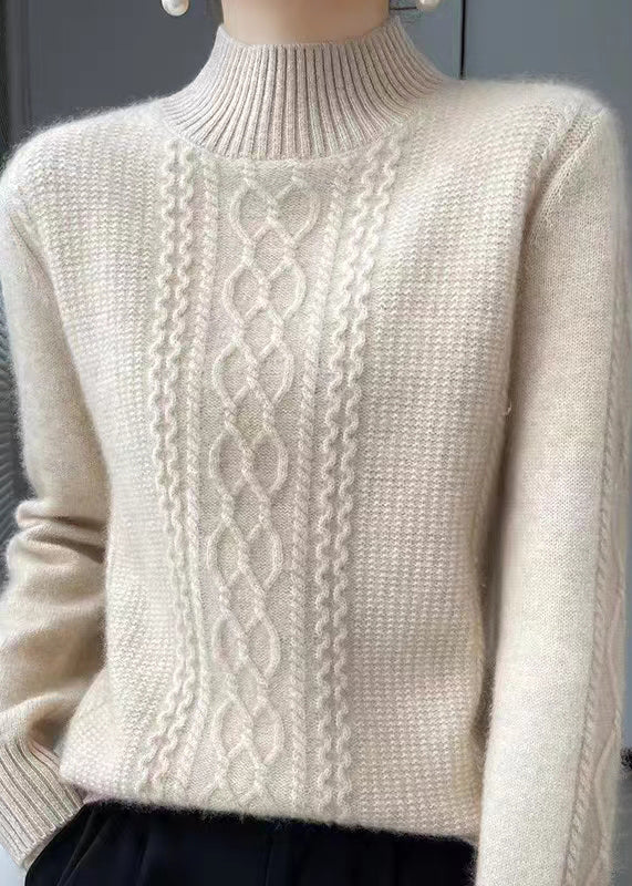 Lune London | Cozy High Collar Cable Knit Sweater Ideal for Winter