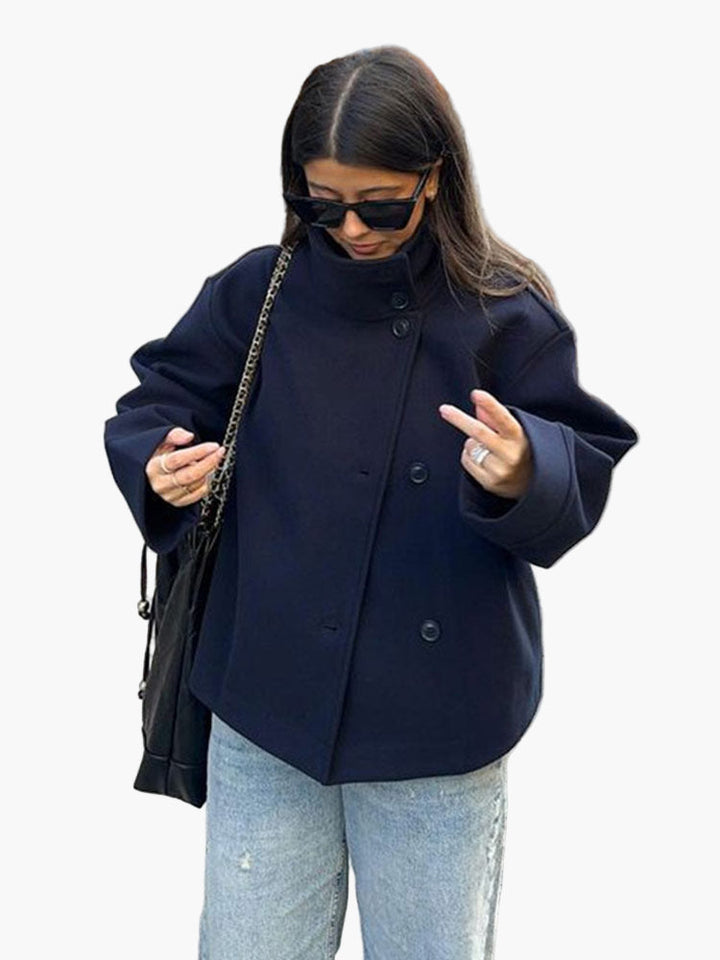 Lune London | Short Double-Breasted Transition Jacket - Modern City Look for Everyday and the Office