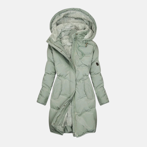 Lune London | Coat - Insulated Padded Filling - Quilted Design - Plush Lined Hood - Adjustable Waist