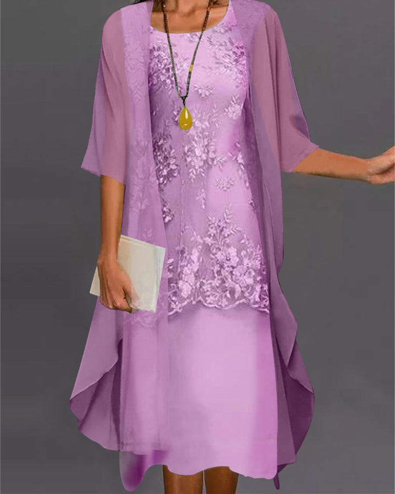 Lune London | Elegant Chiffon Dress In Two Parts
