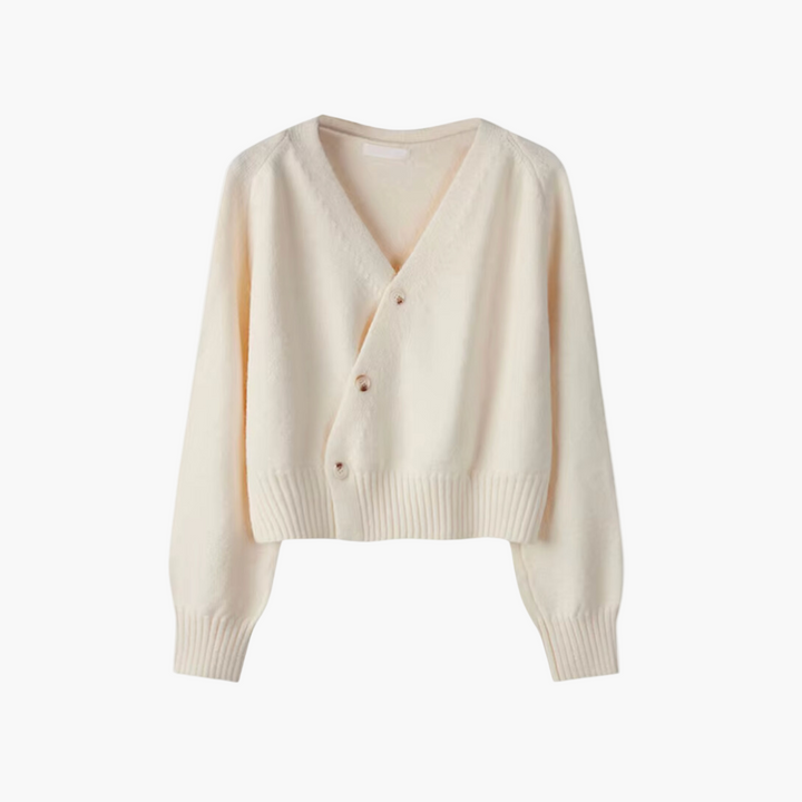 Lune London | V-neck Waistcoat with Diagonal Buttonhole - Modern Cardigan for Everyday and Office