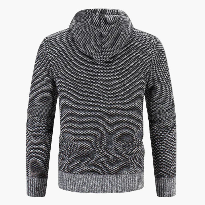 Lune London | Knitted Hoodie for Autumn and Winter - Comfortable Casual Hoodie with Zipper