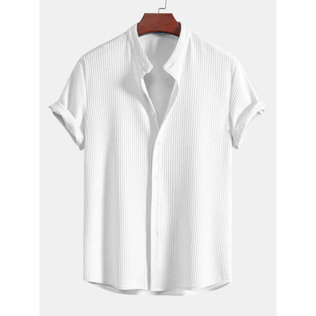 Lune London | Short-sleeve Button Placket Blouse Casual