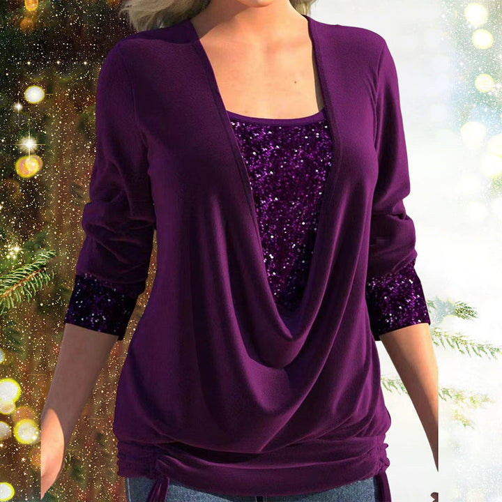 Lune London | Women's Blouse Long Sleeve & Sequins Elegant & Comfortable Fit