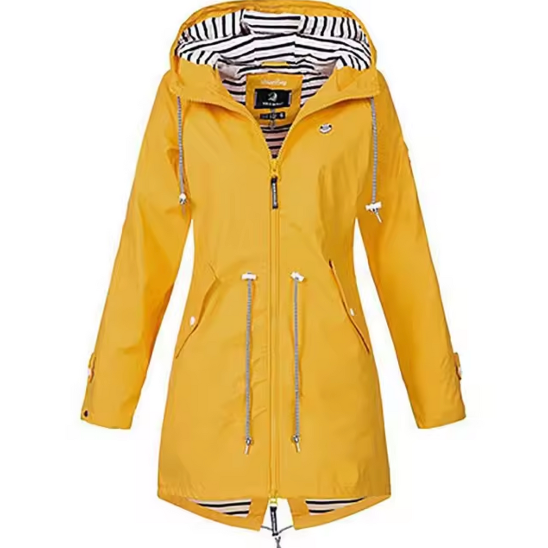 Lune London | Rain Jacket - Waterproof - Poncho Raincoat - Adjustable Waist - Hood with Lining