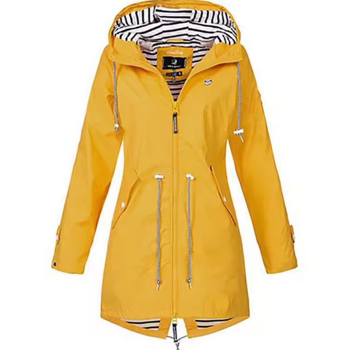 Lune London | Rain Jacket - Waterproof - Poncho Raincoat - Adjustable Waist - Hood with Lining