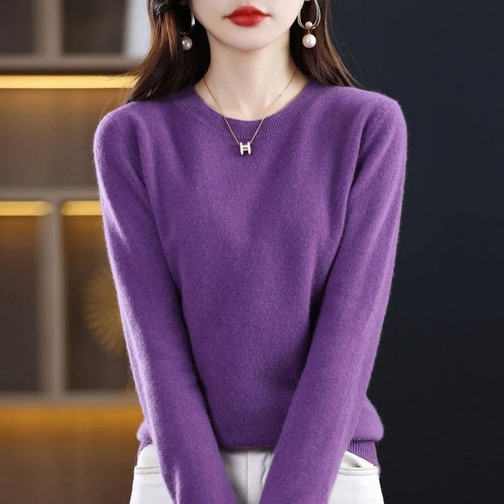 Lune London | Women's Cashmere Sweater Classic Round Neck Soft Stylish