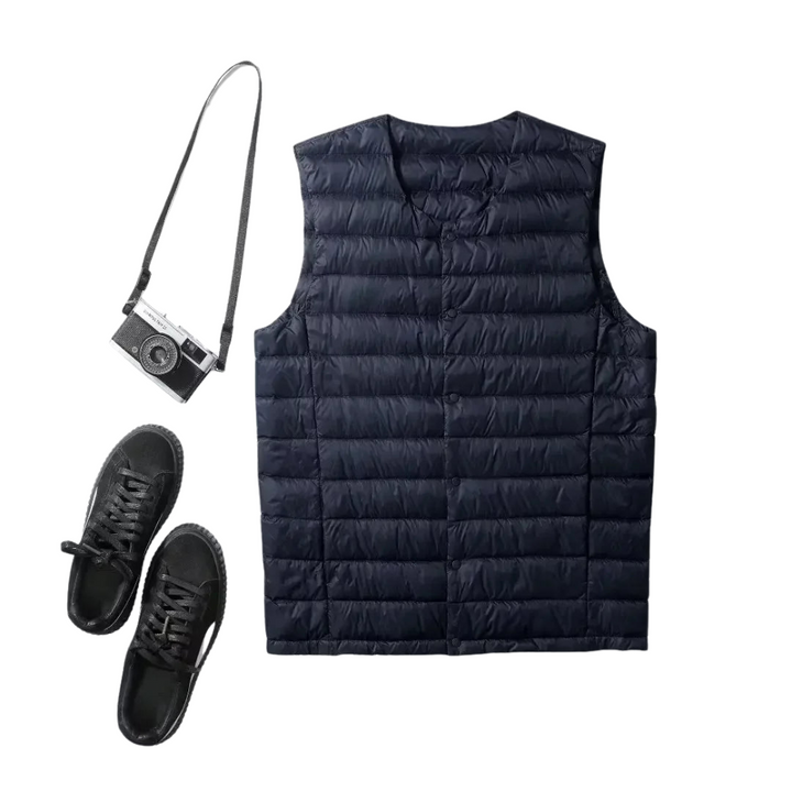 Lune London | Ultralight and warm sleeveless down vest for men - Autumn/Winter