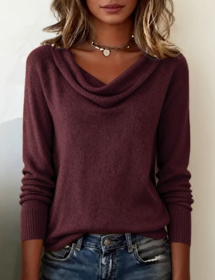 Lune London | Long-sleeved sweater with plush collar