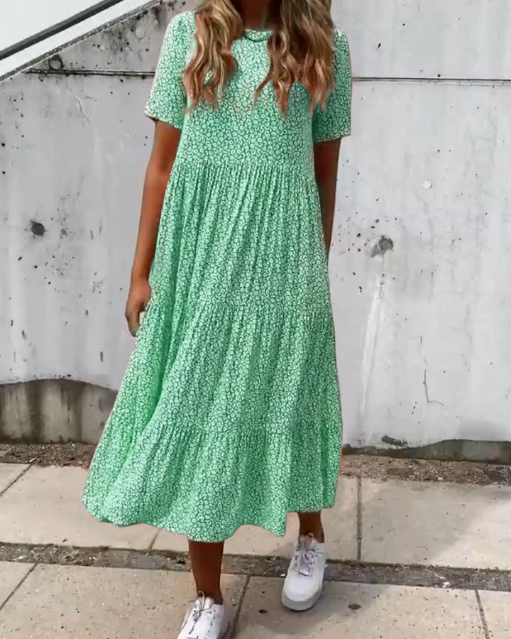 Lune London | Short sleeve dress with floral pattern