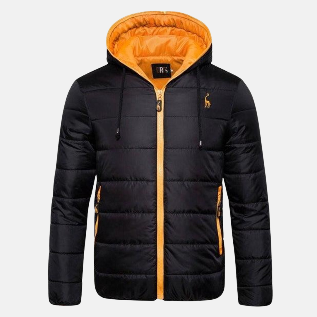 Lune London | Down jacket - regular fit - hood with drawstring - water-repellent - zipper closure