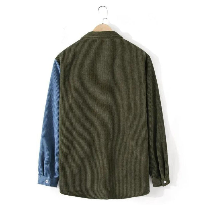 Lune London | Two-Tone Cord Shirt with Contrast Pocket
